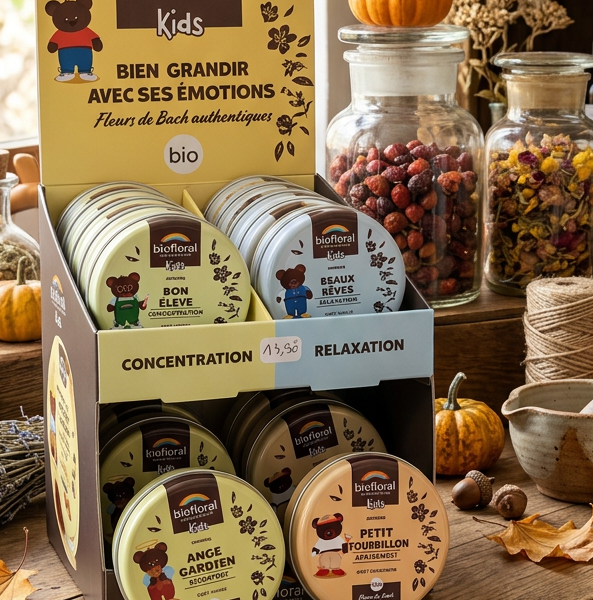 Biofloral Kids Bon Élève – Gommes aux Fleurs de Bach Bio