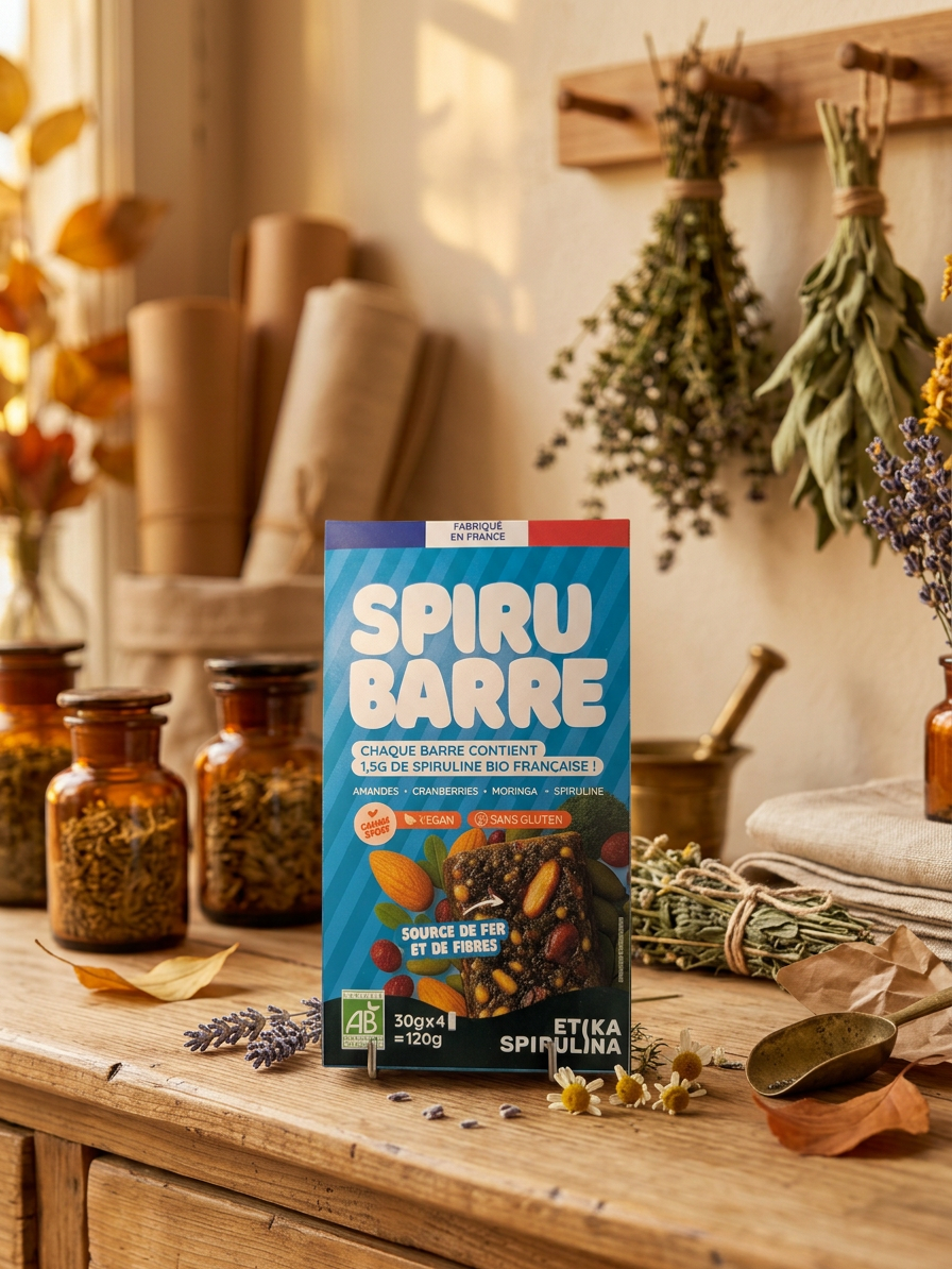 Spirubarre – Boîte de 4 barres à la spiruline